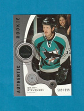 2005-06 SP Game Used AUTHENTIC ROOKIE # 232 Grant Stevenson SAN JOSE 509/999