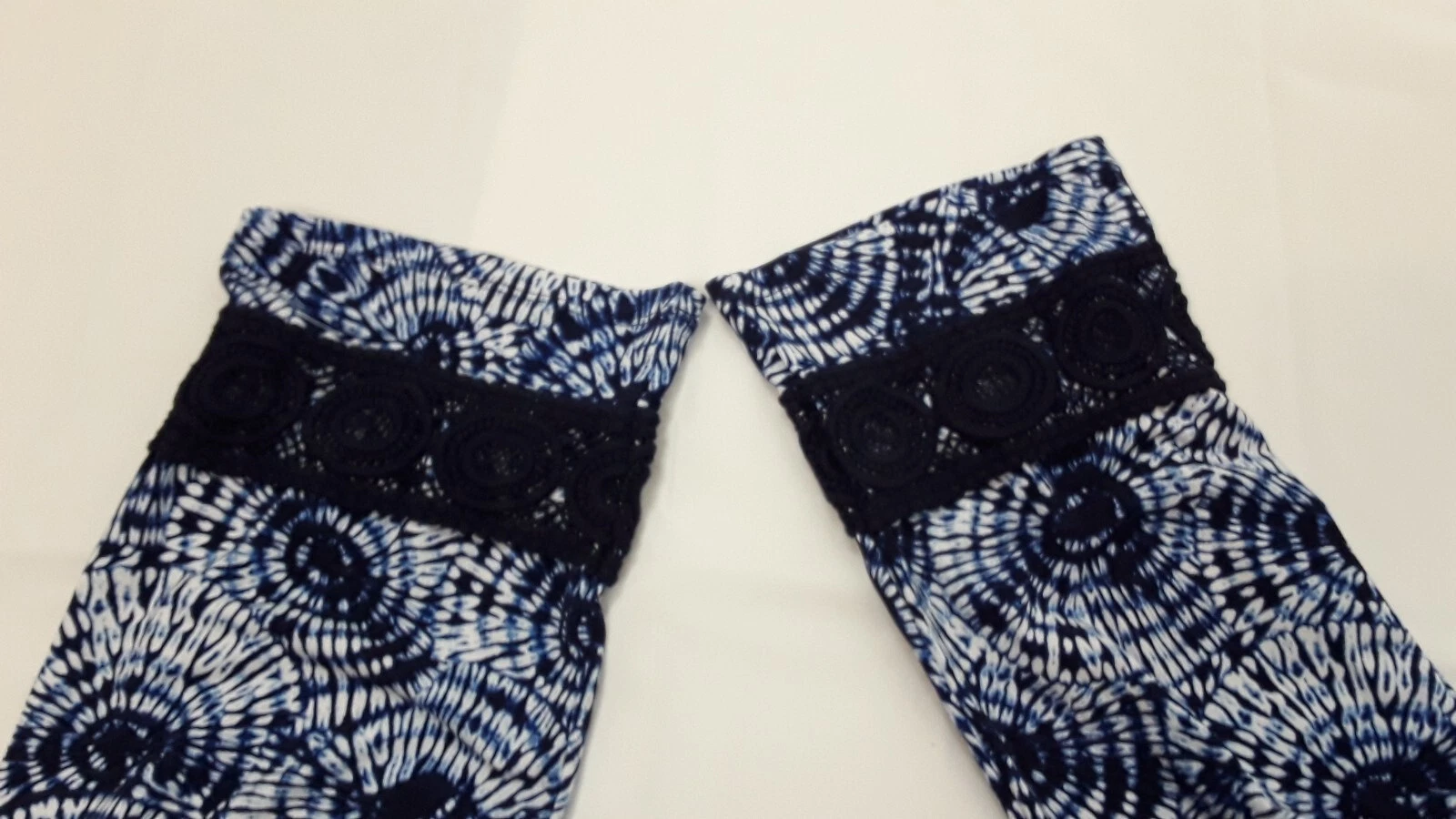 Abito donna Michael Kors copricostume da spiaggia maniche lunghe blu elastico in vita tg XL