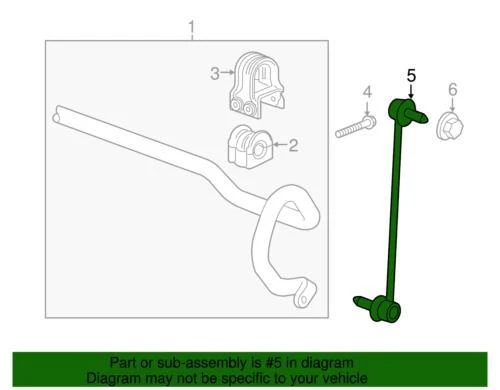 Подлинное звено переднего левого стабилизатора вала GM 2016-2023 Chevrolet Buick 84871564 - Изображение 2 из 2