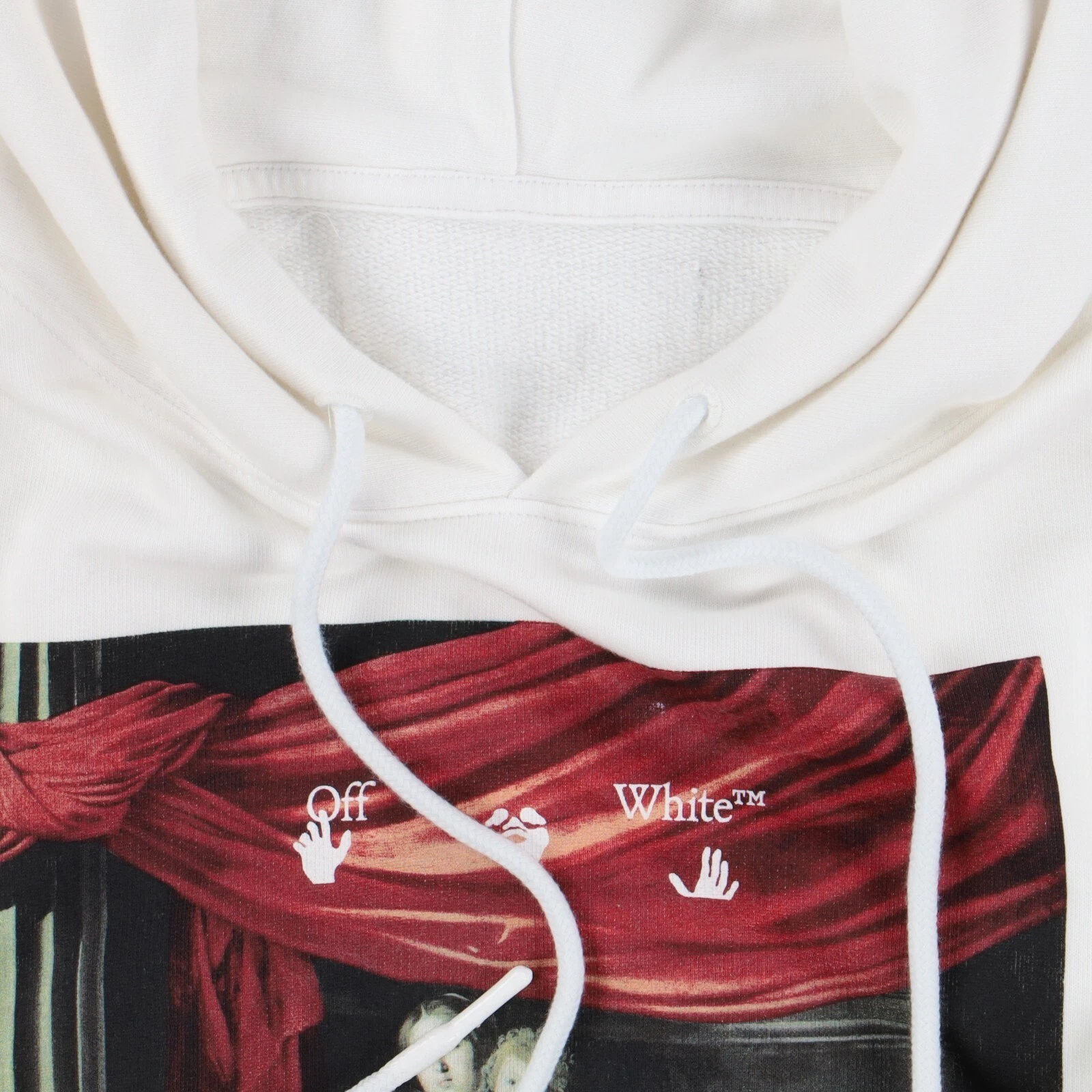 Felpa con cappuccio oversize Off White bianca Caravaggio Arrows Taglia XS FW20 PREZZO AL PUBBLICO $675