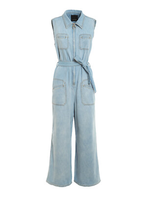 PINKO ''Floriana'' ärmelloser Denim-Overall mit weitem verkürztem Bein Small 324 £