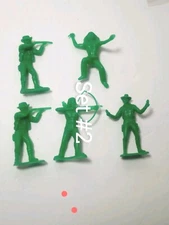 Vintage Toy Cowboys Indians Figures #31 Mixed Set Of MPC Unbranded Multicolor 