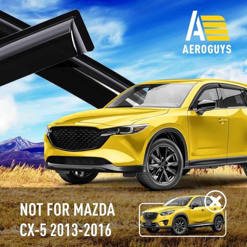 Protectores de lluvia viseras de ventilación para Mazda CX-5 2017-2025 Foto 4 de 4