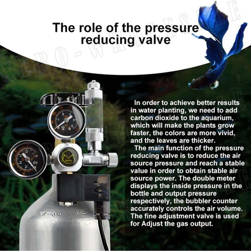 220V Aquarium CO2 Regulator Bubble Counter Solenoid Valve Check Magnetic Valve - Picture 9 of 12