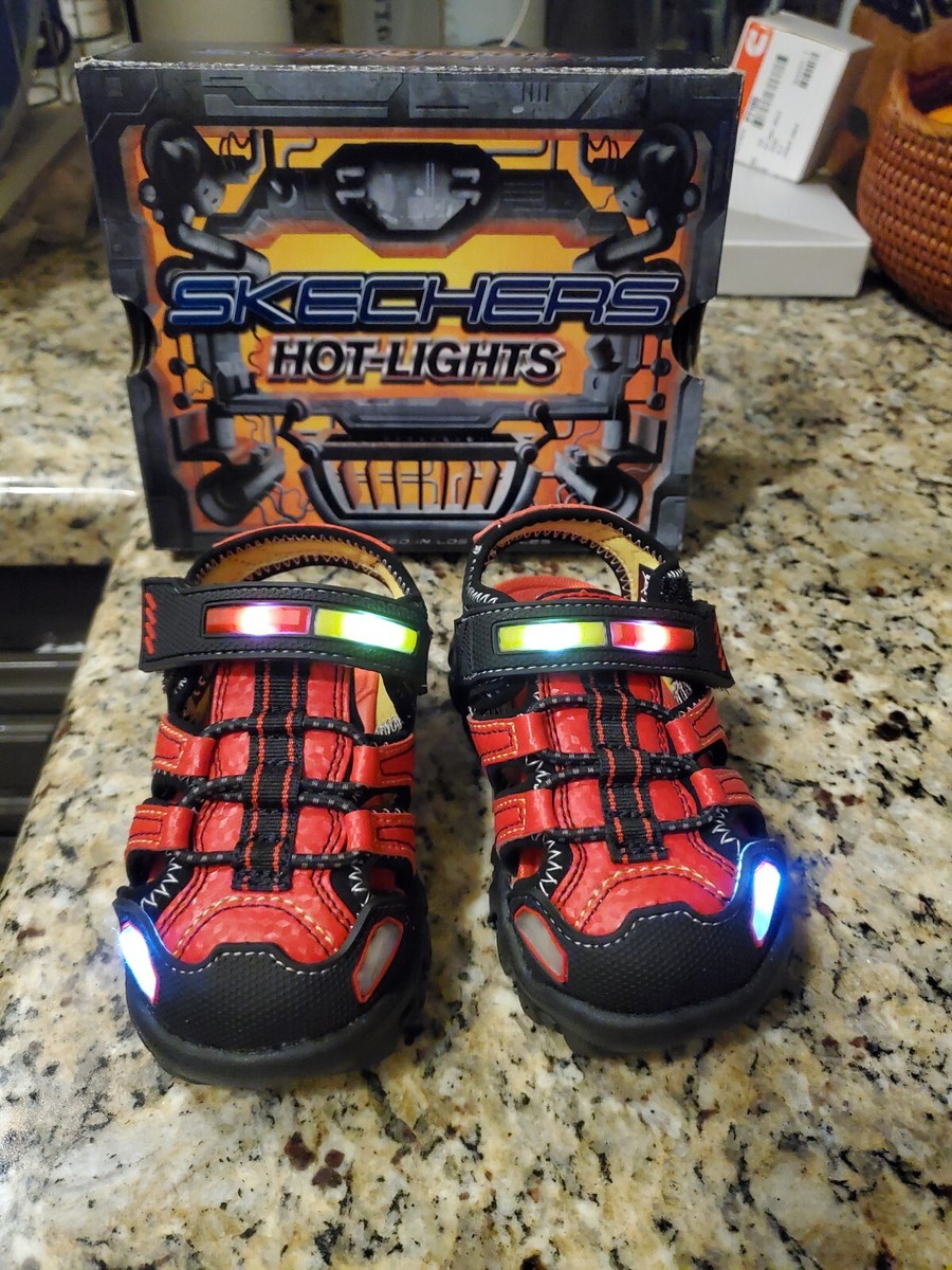 Sketchers Hot Lights Toddler Sandals Size Light Up Sandals
