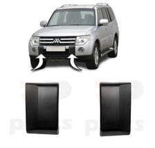 FOR MITSUBISHI PAJERO 06-12 NEW FRONT BUMPER MOLDING TRIM GREY PAIR SET L&R