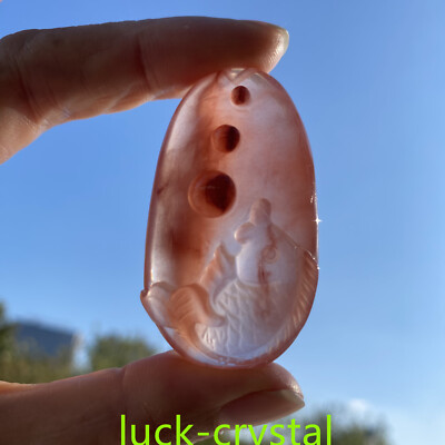 Natural  Red rabbit hair Quartz Hand Carved Crystal Fish Reiki Healing 1pc,xx25
