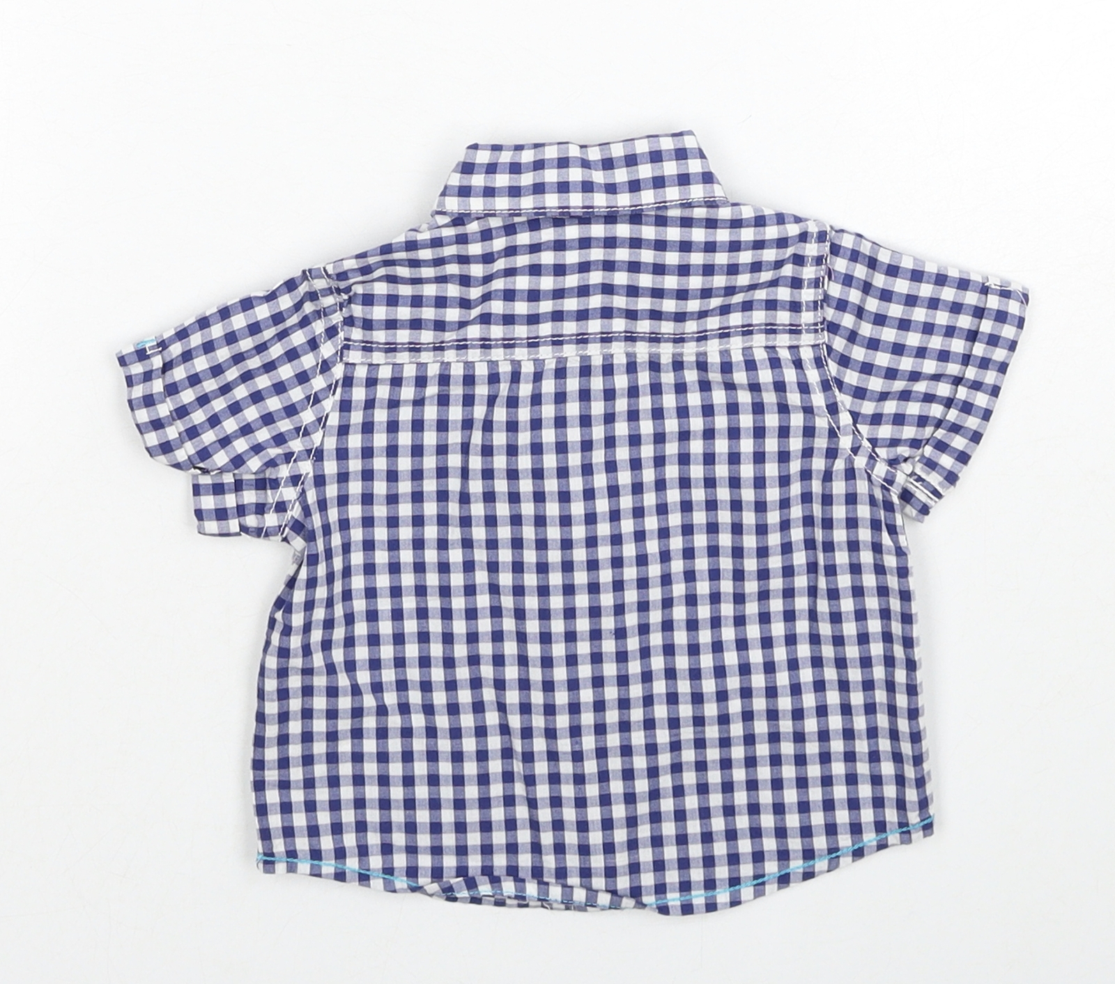 Mini Club Boys Blue Cotton Blend Button-Up Size 0-3 Months Bu image 2