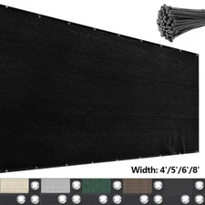 4/5/6/8 ft  Fence Screen Privacy UV Windscreen Mesh Shade Net Cover for Garden