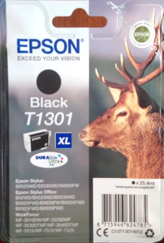 Epson - Black T1301 XL Original (24, ml), Inkjet Cartridge C13T13014012, OVP