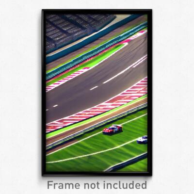 Pixel Art Poster - Ordinary Racetrack (8 Bit Psychedelic Video Game Print)