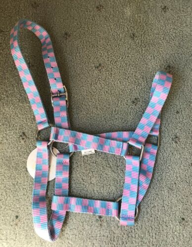 Pink/Blue checked Cob Head-collar (New with Tags) - Picture 2 of 3