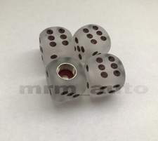 Frosted Translucent Dice 4 Pcs Tire Wheel Valve Stem Caps Bicycle Bike Car Truck