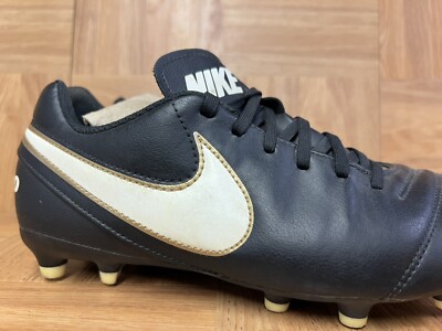 RARE🔥 Sz 8.5 - Nike Tiempo Rio 3 FG Black - 819233-010 Men's