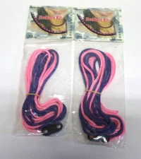 2-Necklece Parachute 325 Cord Nylon Pink & Purple NIB by Pepperell Braiding Co.