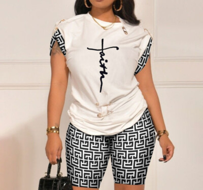 Conjunto De Camiseta Y Pantalones Cortos 2Pcs De Ropa De Verano