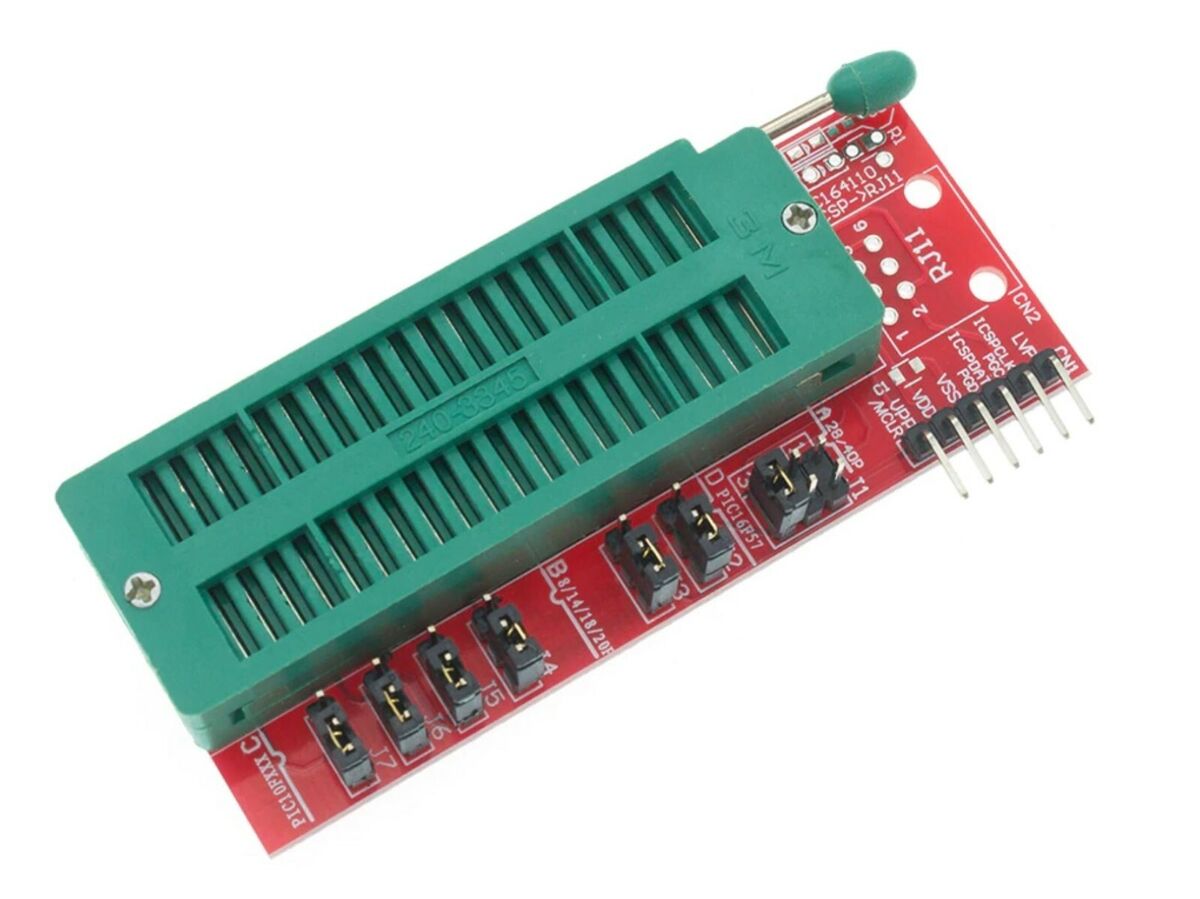 PICKit3 Microchip Programmer w/ USB cable, wires Pic Kit 3 and ICSP Socket PICKit3 Microchip Programmer w/ USB cable, wires Pic Kit 3 and ICSP Socket