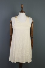 ALICE + OLIVIA Beige Silk Sleeveless A-Line Tunic Short Dress Size S