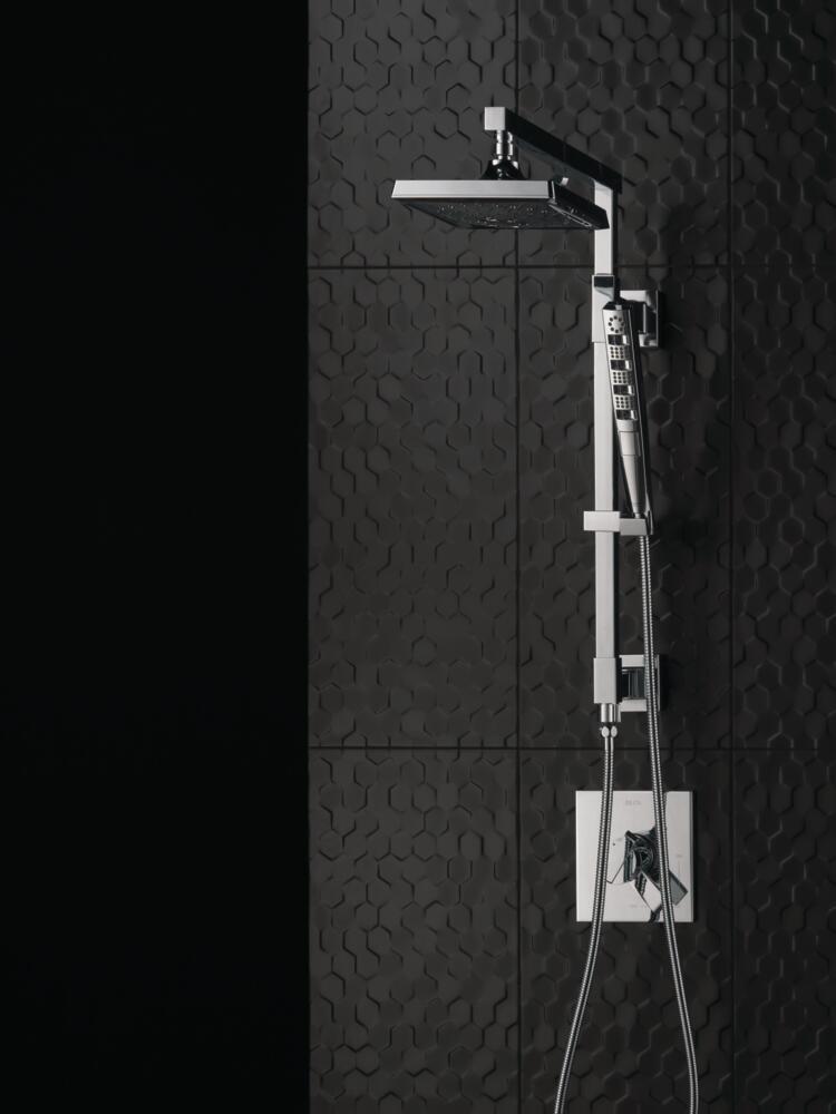 Delta Shower Column 18" Angular Lumicoat Chrome-Certified Refurbished