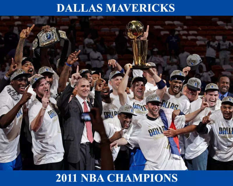 Dallas Mavericks 2010 2011 Team NBA Basketball Licensed 8x10 Glossy Photo C