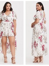 Torrid Floral Flowy Romper Dress Sz 18