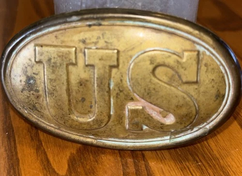 Antique Civil War US Army Oval Belt Buckle Reproduction