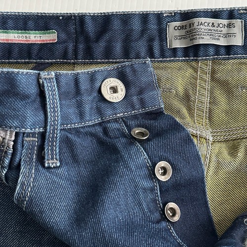 Core by Jack & Jones Long Denim Loose Fit Anti Shorts - Men's Small (30 Waist) - Picture 2 of 5
