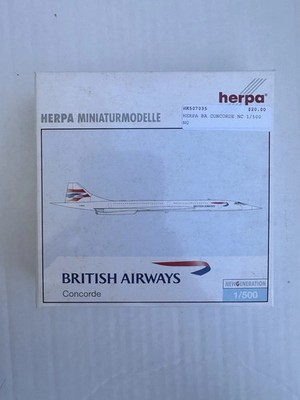 Herpa British Airways Concorde 507035 ~ 1/500 Scale
