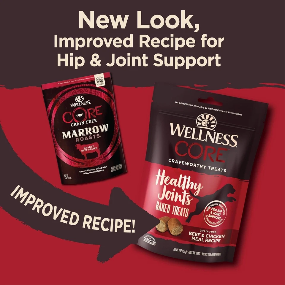 Wellness CORE Articulaciones Saludables Perro 8 Onzas (Paquete de 1), Carne de Res y Pollo Harina Foto 3 de 4