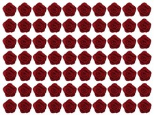 Shapenty 1.5cm Mini Satin Ribbon Roses Boutique Flowers Applique Wine Red 