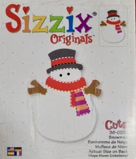 SIZZIX ORIGINAL SNOWMAN CHRISTMAS WINTER LARGE RED DIE CUTTER NEW FREE SHIP