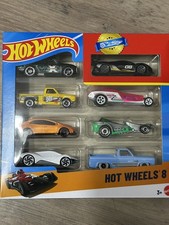 2025 Hot Wheels 8 Pack With Light Blue Chevy Silverado