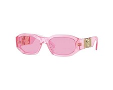 Versace Unisex Sunglasses VK4429U 48mm Transparent Pink - Fuchsia Lens - NEW