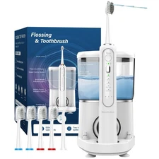 Toothbrush and Water Flosser - Water Flossers for Teeth Cleaning Brush with 5...