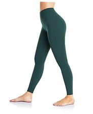 Buttery Soft High Waisted Leggings for Women - Elastic Skin Medium Dark Green