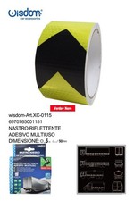 Ruban Adhésif Réfléchissant Multi-Usage XC-0115 Vert Fluo/Noir 50Mm X 5M