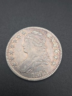 1823 Capped Bust Silver Half Dollar 50c