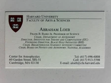 AVI LOEB autograph UFO UFOLOGIST ASTROPHYSICIST business card signed AUTO