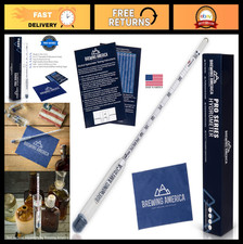 Alcohol Hydrometer Tester 0-200 Proof - Distilling Moonshine Alcohol Meter, Trac