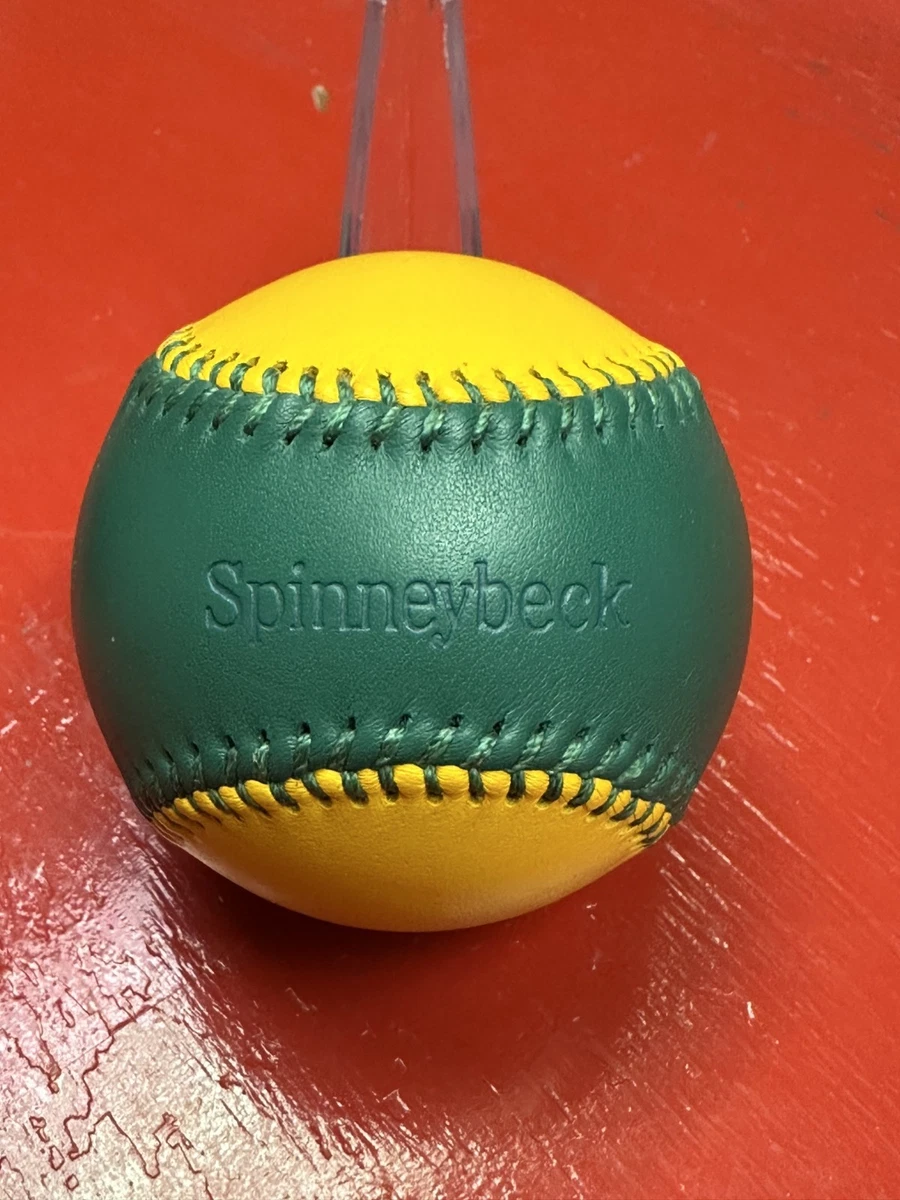 Ballon De Baseball Cuir Rouge Et Bleu Spinneybeck – Collection Avec Seau D’origine