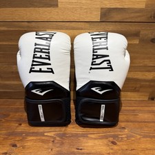 Guantoni da Boxe 8oz Bianco/Nero Everlast Elite Pro Styling Allenamento Nuovi