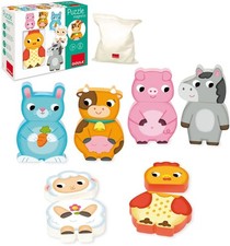 GOULA Magnetisches Holzpuzzle Bauernhof