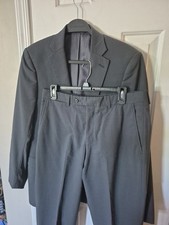Michael Kors Wool Men 2 Piece Suit, 38R, Blazer And Pants Gray