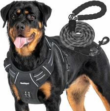 Heavy Duty Tactical Dog Harness for Large Dogs, No Pull Adjustable Pet Harness
