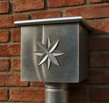 Boîte à eau 200x200 mm Zinc/Cuivre – Sortie Ø80 ou Ø100 – Fabrication  🇫🇷