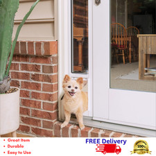 Sliding Glass Pet Door 2-Piece Small Dog Cat Insert Adjustable Panel 15 lbs New