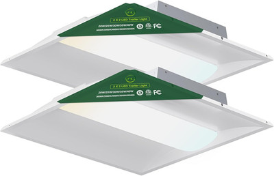 2X2 LED Troffer Light, 5CCT Dimmable, Adjustable Lumens & Color Temp