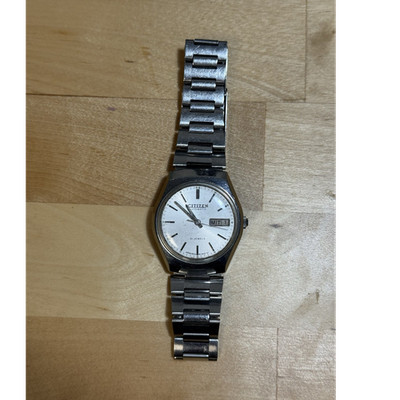 Citizen Automatic Herren-Armbanduhr Edelstahl, 21 Jewels, Weiß Tag/Datum