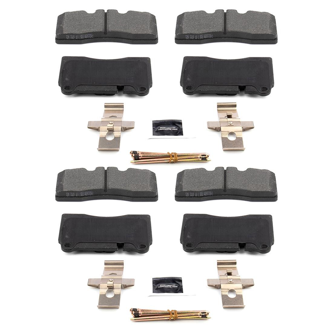 Front & Rear Brake Pads w/ Hardware for 2009 2010 2011 2012 Ferrari California