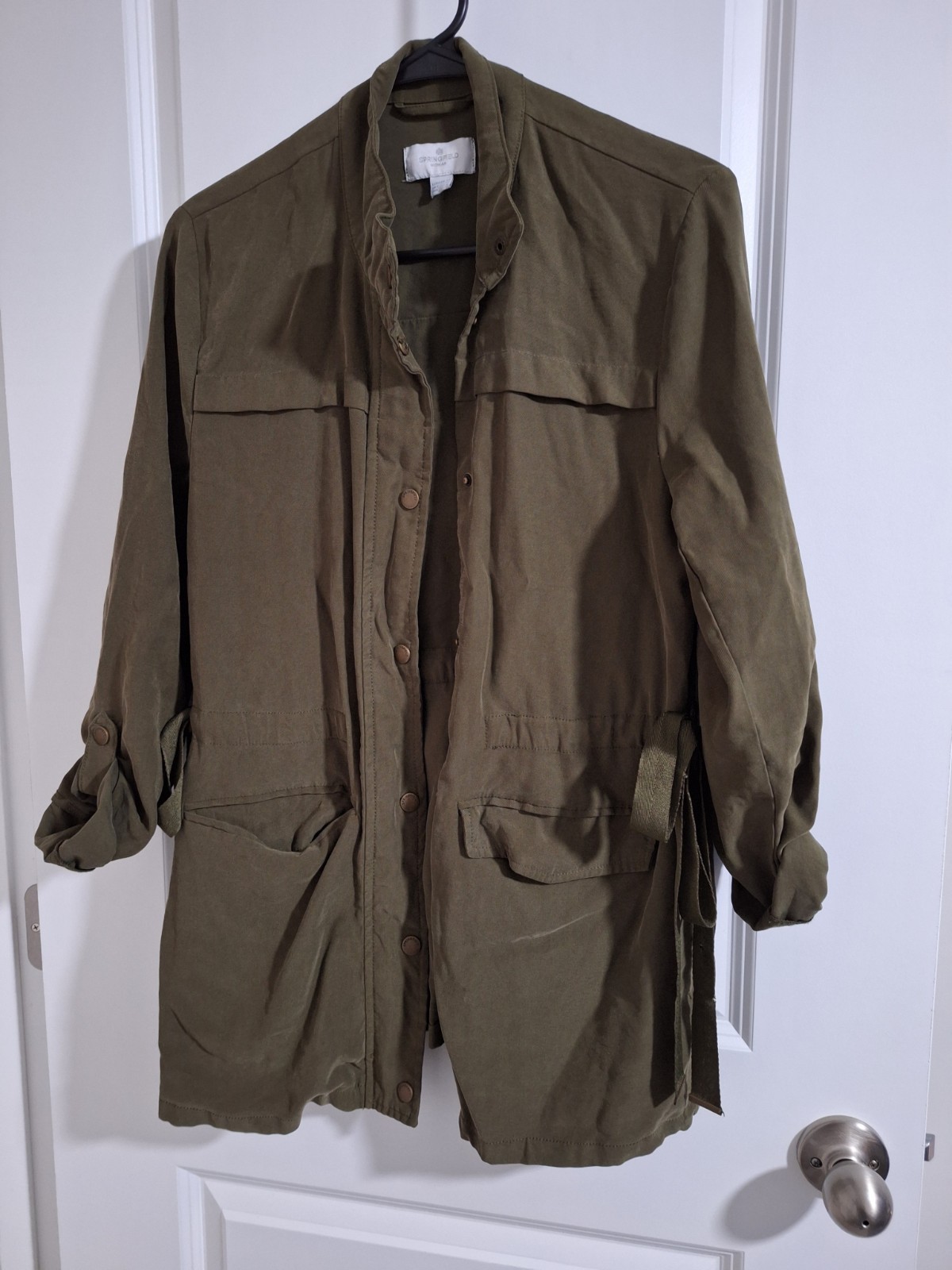 Springfield Khaki utility Jacket Small Medium Ful… - image 1